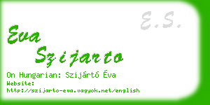 eva szijarto business card