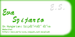 eva szijarto business card